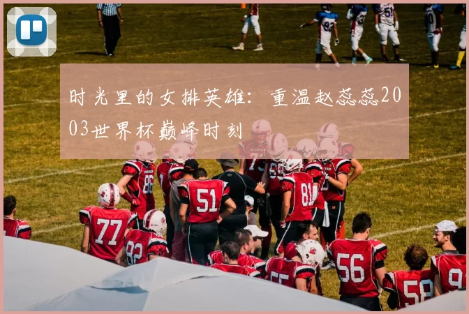 时光里的女排英雄：重温赵蕊蕊2003世界杯巅峰时刻