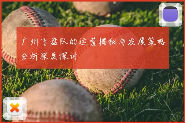 广州飞盘队的运营揭秘与发展策略分析深度探讨