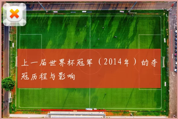 上一届世界杯冠军(2014年)的夺冠历程与影响